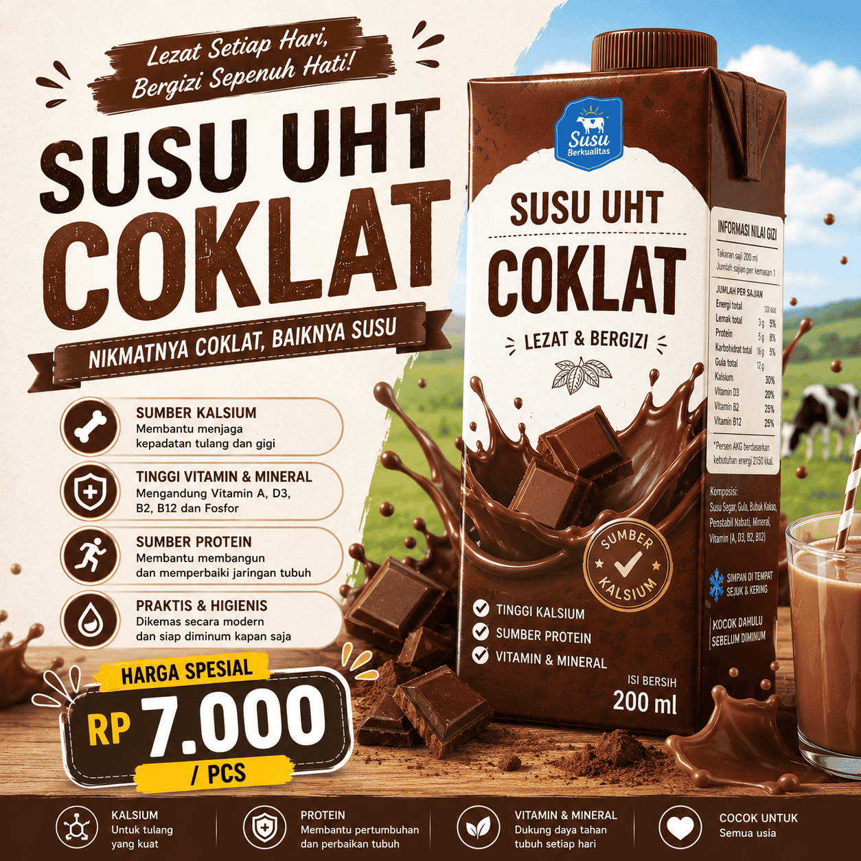 Susu UHT Coklat