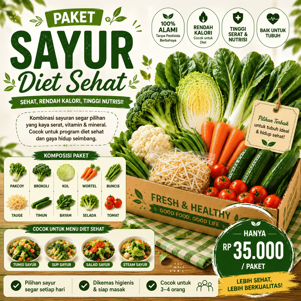 Paket Sayur Diet Sehat