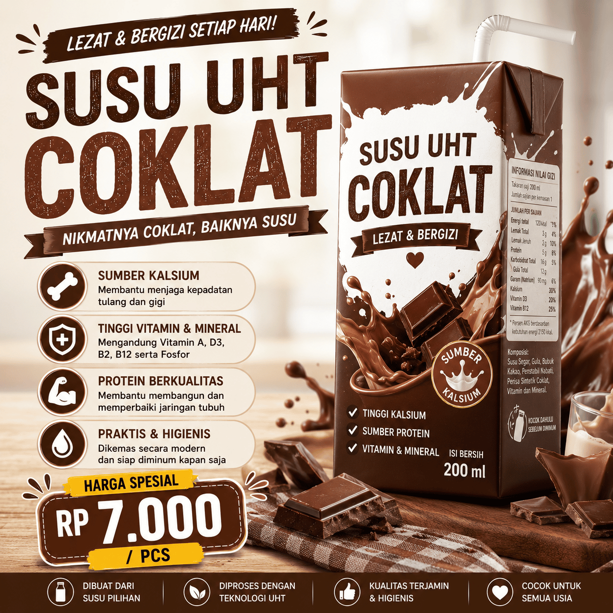 Susu UHT Coklat